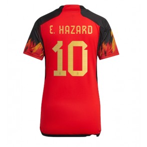 Belgien Eden Hazard #10 Replika Hjemmebanetrøje Dame VM 2022 Kortærmet